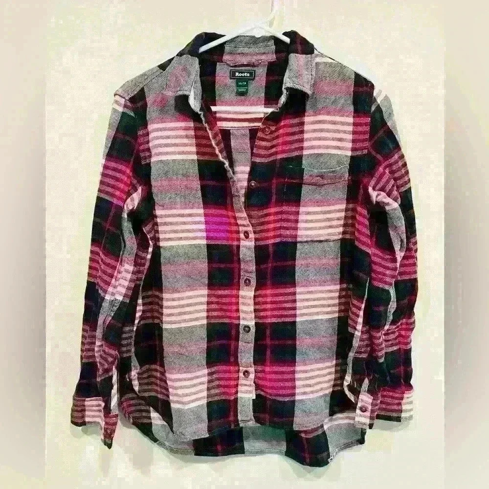🔥Roots flannel bottom down shirt🔥